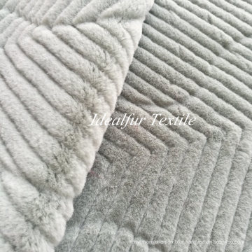 Embossed Imitation Rabbit Fabric Fake Fur